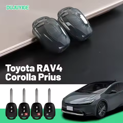 Clear TPU Car Key Case For Toyota RAV4 Corolla Prius Auris Camry 86 GR86 Key Fob Cover Protector She