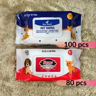 100 pcs Pet Soft Pet Wet Wipes / Wet Wipes / Pet Wipes