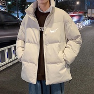 ◎☃☬Jaket Kapas Jualan Panas Jaket Lelaki Trend Longgar Belia Berdiri Kolar Jaket Kapas Pakaian Lelak