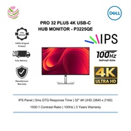 Dell Pro 32 Plus 4K USB-C Hub Monitor - P3225QE (4K UHD, 3840x2160, 100Hz, IPS, 5ms, 1500;1)