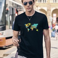 Fashion Men Clothes Summer T-shirt Short-sleeved Casual O-neck Top Black Travel All-match Male Clothing Harajuku  S-5XL