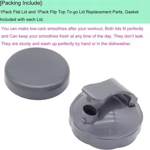 -A89Z Blender Cups Flat Lid And Flip Top To-Go Lid Replacement Parts Compatible For Nutribullet Blen