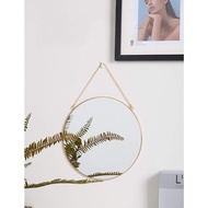 Dahey Hanging Circle Mirror Wall Decor Small Gold Round Mirror with Hanging Chain for Living Room Ba
