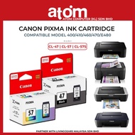 Canon Color / Black Ink Cartridge PG-47 CL-57 / CL-57S for Canon Printer E410 E470 E3170 E3370 E4270