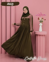 CALISTA DRESS GAMIS WANITA REMAJA TERBARU CRINKLE ZAHIN