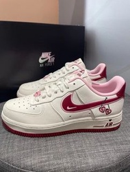 Nike Air Force 1 Low 07 LX 「Valentine's Day」防滑耐磨低幫板鞋女款 白粉紅