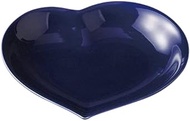 Set of 3 Delica Wear Asymmetrical Heart Curry &amp; Pasta (Navy), 9.8 x 9.4 x 1.7 inches (25 x 24 x 4.3 cm), Restaurant, Japanese Tableware, Restaurant, Commercial Use, Tableware