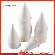 【Chuangtfx03】White Paper Cone Cups, Snow Cone Cups,Coated Leakproof Cone Paper Cups for , Shaved Ice
