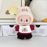 Suitable for LABUBU Vinyl Doll 17cm38cm37cm LABUBU Trendy Play Baby Clothes French Fries Bear Baby C