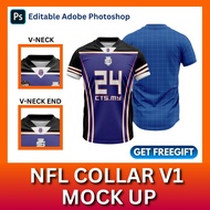 Mockup NFL Jersey V1 - Shirt Mockup - Template Baju - Baju NFL  | (PSD Files)