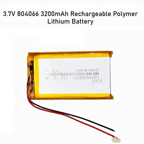 3.7V 804066 3200mAh Rechargeable Polymer Lithium Battery for GPS Locator Mp3 Beauty Medical Equipmen