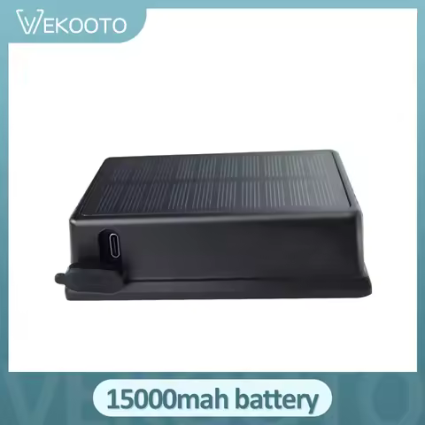 Waterproof Magnetic Base Solar 15000mAh Rechargeable Battery Power Bank 12V DC For Wireless Backup C