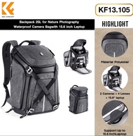 K&amp;F Concept Alpha Backpack 25L for Nature Photography Waterproof Camera Bag with 15.6 inch Laptop – กระเป๋าเป้ สะพายไหล่ ใส่ได้ทั้งกล้อง เลนส์ และแล็ปท็อป