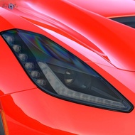 2 Pcs Car Headlight Protective Film Smoked Black Tint Wrap Vinyl Transparent TPU Sticker For Chevrol