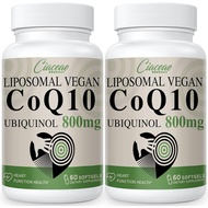 Liposomal CoQ10 800mg Ubiquinol Softgel, Max Absorption Ubiquinol Coenzyme Q10, Ubiquinol CoQ10 Supp