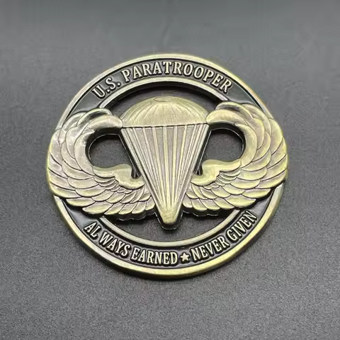 USA Paratrooper Airborne Souvenir Coin Bronze Plated Always Earned Collectible Coin Home Decoration
