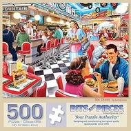 Bits and Pieces - 500 Piece Jigsaw Puzzle for Adults - 18" x 24" - 50's Diner - 500 pc American Nost