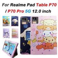 For Realme Pad P70 Tablets 12 inch cute cartoon Cover PU Leather Realme Tablet Pro P70 12.0 inchs 5G Tablet 10.1 inch High Quality Stand Flip Case