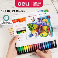 Deli Color Emotion Washable Crayon Plastic Krayon Boleh Cuci Art Supplies Budak Barang Sekolah Kids