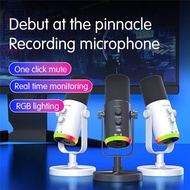 USB/XLR Dynamic MIC RGB Gaming Microphone For Computer Condenser MIC For Podcasters Live Streaming