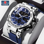 FOXBOX Watch For Men LED Waterproof Sport Electronic Silicone Wristwatch Date Alarm Clock LIGE Men Watch