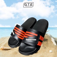 MERAH BI BI BI BI BI || SANDAL-GTE 006-SELOP-4MB || Black Red White Sandals || Latest Model Full Rub