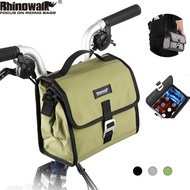 【In stock】Rhinowalk  waterproof  Folding Bike front block Bag Bike bag bike handlebar bag Multifunctional Bicycle Accessorie T5X3
