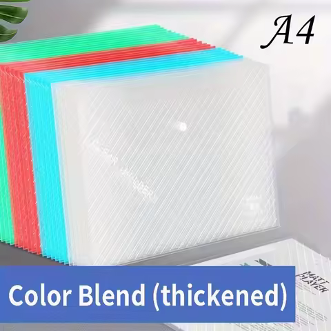 10/5 pcs A4 Transparent Folder File Pouch Poly Stationery Storage File Bag Plastic Documents Filing 
