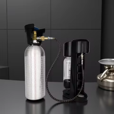 Soda Water Maker to External Co2 Tank Cylinder Adapter and Hose Kit W21.8-14 G3/4 CGA320 With Quick