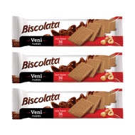 Biscolata Veni Hazelnut Wafer (110g) - (Pack of 3) (Wafer Perisa Hazelnut Biscolata Veni (110g) - (3