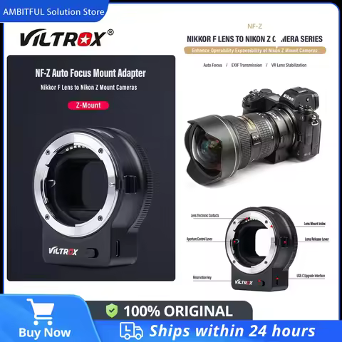 VILTROX Camera Mount Adapter NF-Z for Nikon F Lens to Nikon Z Auto Focus Full Frame Lens Adapter for