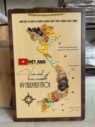 B.ản Đồ Gỗ Lắp Ghép 34 Tỉnh Thành Mới Với Các Mãnh Ghép 40-60cm Cực Đẹp
