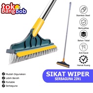 Bathroom Brush Broom 2in1 Brush Broom Wiper Multipurpose Toilet Cleaning Brush