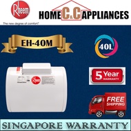 Rheem water heater EH 40M Storage Heater  40L Singapore warranty  Free Express Delivery  Horizontal Type