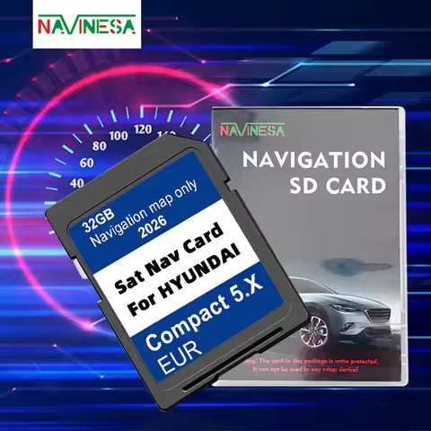 Compact 5.X 32GB SD Card for Hyundai i10 i20 i30 i40 Kona Santa Tucson Vehicle Navigation GEN5 SD Ca
