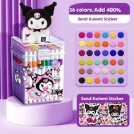 Sanrio Acrylic Marker Cinnamoroll Kuromi Primary School Students Art Brush Watercolor Pen Opaque Col