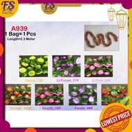 Artificial Flower/ Bunga Hiasan Gantung / Home &amp; Weddingdecoration / Bunga Hiasan Gazebo/Bunga Gantung 2.3M panjang/A939