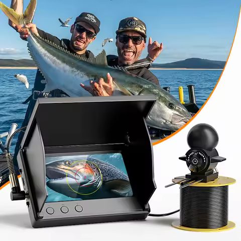 Ice Fishing Underwater Camera 4.3‘’IPS Fish Finder Waterproof Night Vision With Infrared Lights Can 