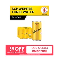 Schweppes Tonic Water Mini Cans (6 x 180ML) Pack