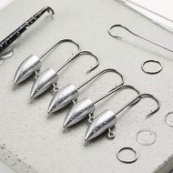 Mini Jig Hooks 10pcs 1-3g Silver Point Lead High Carbon Steel Jig Head Pack Cangkuk Jig Mini 10pcs 1