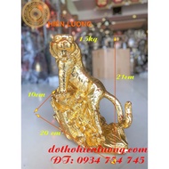 Gold Plated Standing Tiger Statue