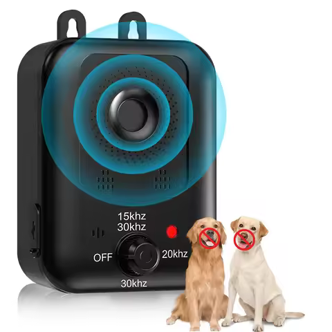 Dog anti-barking device for Automatic anti-barking device for dog barking control, rechargeable ultr