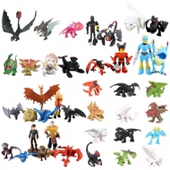 6 Style 8Pcs/12Pcs/Set Anime How To Train Your Dragon Figure Hiccup Light Fury Night Fury Cloudjumpe