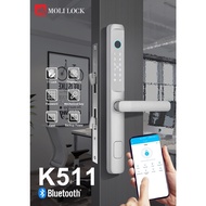 (กันน้ำได้100%) บานเลื่อน / บานสวิง Digital Door Lock ปี 2023 รุ่น Model K-511 สี Black / Silver