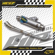 Original REYZ drag race sleep engine exhaust type RZ B3 installation under jupiter vega kharisma sup