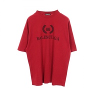 【二手】BALENCIAGA短袖T卹，Logo印花，圓領，556148，純棉，BB Logo印花T卹，男款，二手