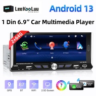 2.5D IPS Android 13.0 Car Radio 1 Din Center Multimedia Player 2G+64G GPS Stereo Bluetooth Carplay Android Auto