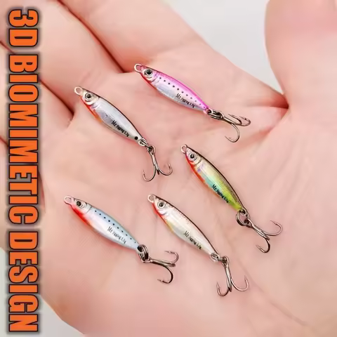 Micro Sized Iron Plate Bait 1.5/3/5g 3D Mini VIB Lure Metal Cast Jig Spoon Pesca Fish Micro Sequin F