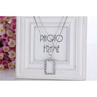 Silver Opal Stone Pearl Women Double Necklace