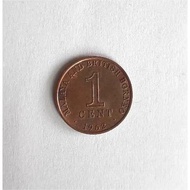 Malaysia Old Coins Collection - Malaya And British Borneo - 1 Cent - 1962 / Keris Design on Back of 